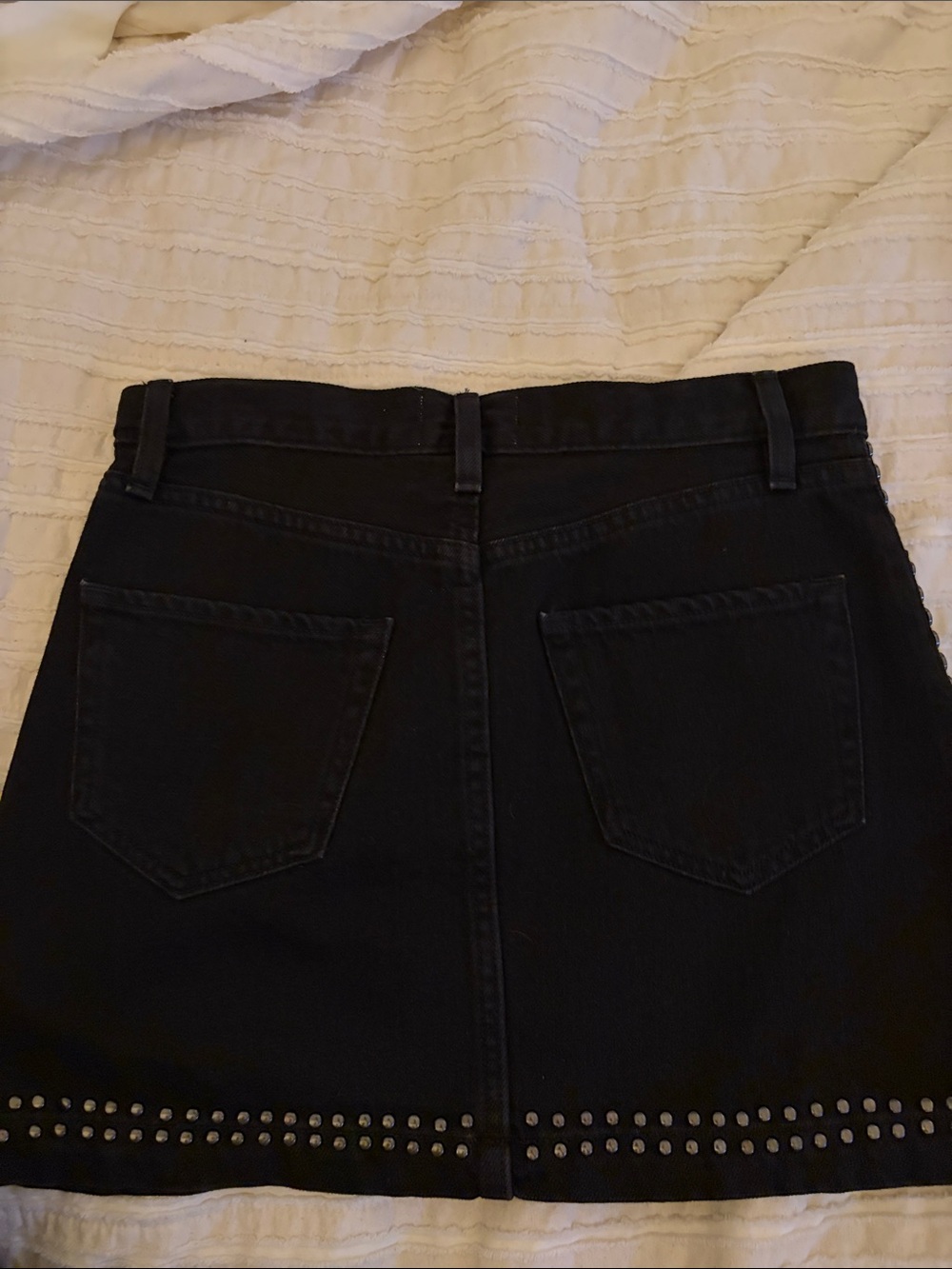 Frame Denim Black Studded Mini Skirt - Picture 7 of 7